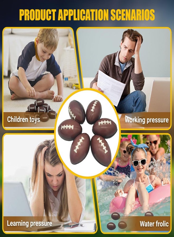 Urspasol 12/30/60-Pack Mini Football Stress Balls Soft Foam Football for Kids Small Squeeze Sport Balls Party Decorations, Favors Goodie Toy & Anxiety Relief Hand Exercise, School Rewards (12) - Image 3
